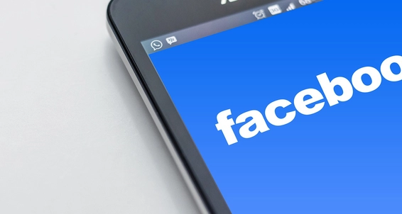 facebook logo on mobile phone