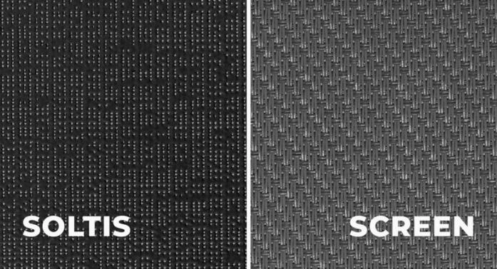 Primerjava soltis in screen tkanine.