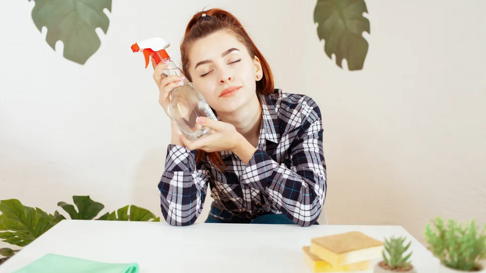 Čistilka z naravnim čistilnim sredstvom.