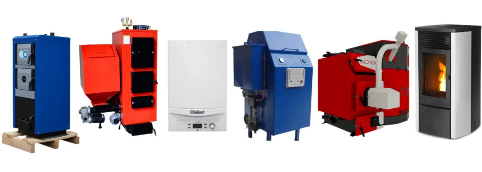 Različne vrste peči oz. kotlov za centralno ogrevanje