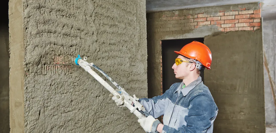 Strojno žbukanje s kompresorjem